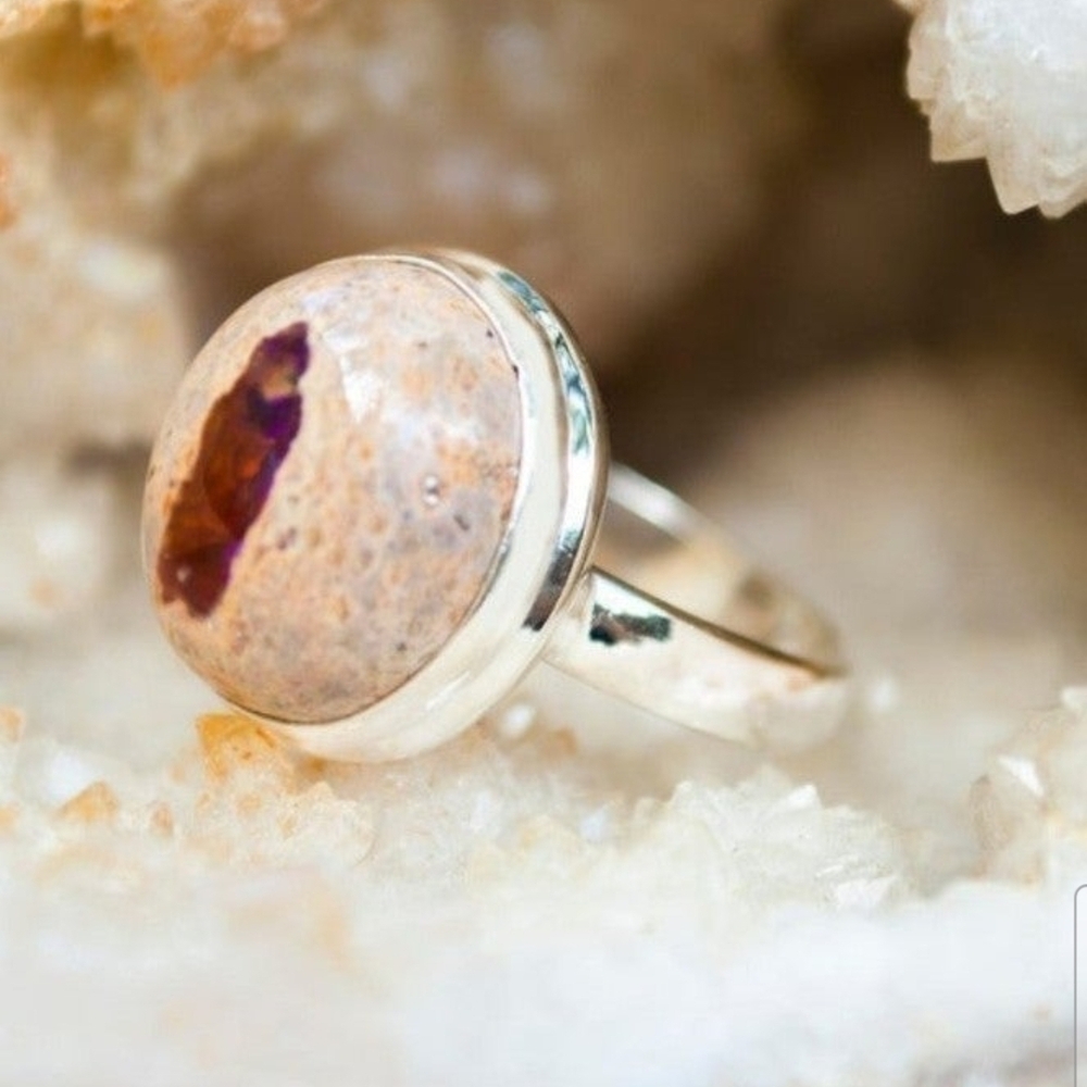 Dragon's Eye Mexican Fire Opal Sterling Ring 9